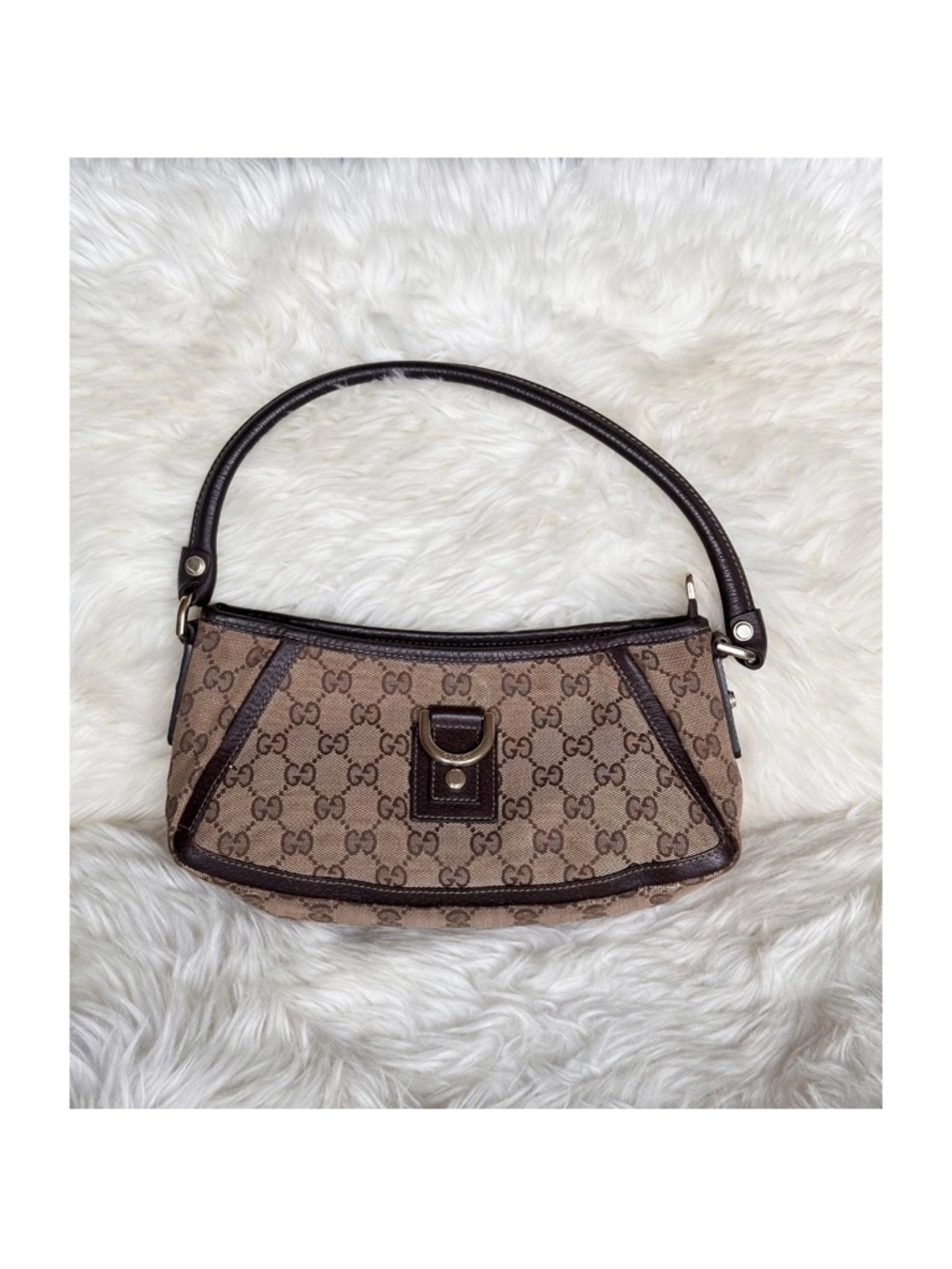 Authentic Gucci Abbey D Ring Shoulder Bag Y2K Vintage Monogram Mini